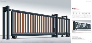 بوابة كونتيليفر من الألومنيوم، نظام بوابات للخصوصية، بوابة مشاة كهربائية أوتوماتيكية من الألومنيوم، بوابة كونتيليفر منزلقة للممرات - Product Image 3