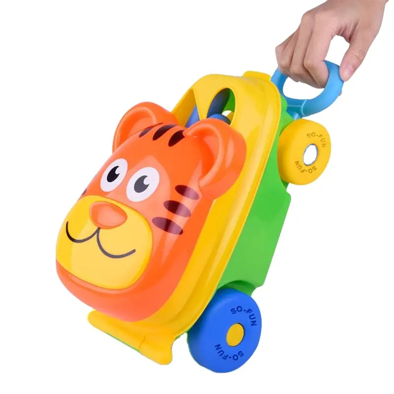 1pc Portable Beach Car Summer Colorful Water Plastic Funny Trolley Case Toys Sand Dredging Toys Beach Toys for Children Kids