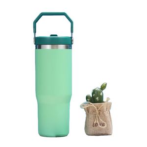 Gobelet isotherme en acier inoxydable avec couvercle, revêtement poudré, fantaisie, économique, très vendu, prêt à être expédié - Product Image 1