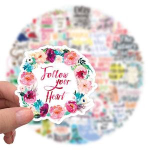 50 pegatinas de dibujos animados motivacionales personalizadas para monopatín de ordenador portátil, pegatinas positivas de vinilo para adolescentes, pegatinas inspiradoras de PVC impermeables - Product Image 6