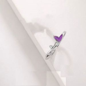 925 Silver Plated Romantic FishTail <b>Ring</b> Men Women Coupler's Open <b>Adjustable</b> <b>Ring</b> Romantic Design Silver Plated Couple <b>Ring</b> - Product Image 6