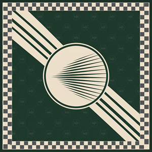 Tappetino da Mahjong di Lusso Verde Scuro con Motivo Geometrico a Raggi di Sole, Stampa HD, Tappetino Antiscivolo in Gomma, Consegna Rapida, per Casinò e Gioco d'Azzardo - Product Image 1