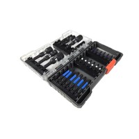 Jeu de 45 embouts de tournevis et de forets robustes en acier chromé OEM Moretop pour usage industriel et bricolage