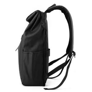 Custom Men's Roll Top <b>Laptop</b> <b>Backpack</b> Travel Waterproof Leather College Bag Rolling Daypack Casual Sports School <b>Backpack</b> - Product Image 3