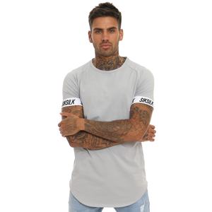 Venta al por mayor 2020 OEM hombres ropa músculo fuerte de redondeado bajo lavado Fitness gimnasio Sport Casual T camisa - Product Image 2