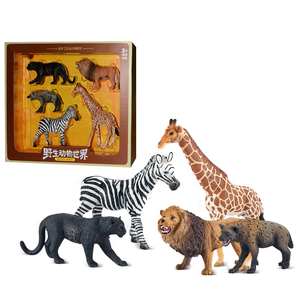 BEFLY faune lion girafe <span class=keywords><strong>hyena</strong></span> zèbre panthère jouet en plastique PVC solide modèle <span class=keywords><strong>animal</strong></span> safari - Product Image 2