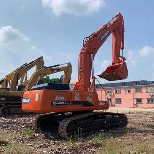 Excavatrices sur pneus Doosan DH420 d'occasion de bonne qualité, avec coupleur rapide, brise-roche, 42 tonnes, certifiées CE - Product Image 3