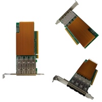 Qaud Fiber Port Tarjeta de red óptica de 25Gb PCI Express x16 con chip Intel