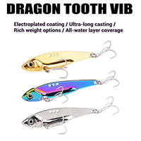Leurre vibrant à dents de dragon en alliage de zinc, métal à paillettes avec crochet à rainure de sang appâts de pêche en eau salée