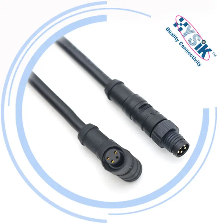 Mufamphenol — câble plastique LTW M8 3 4 5 6 8 broches, pièces détachées mouillées à angle droit, connecteur M8