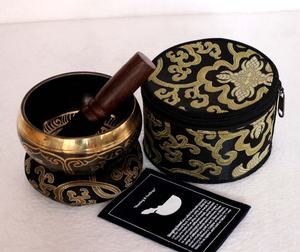 Cuenco para cantar de Arte de latón de calidad superior pulido hecho en Nepal para meditación budista religiosa un recuerdo de artesanía de Metal - Product Image 4