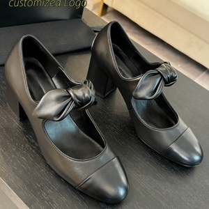 Envío Directo, Zapatos Planos Mary Jane de Piel de Becerro Genuina de Primera Calidad, Diseño de Lujo para Mujer, Venta al Por Mayor de Fábrica - Product Image 2