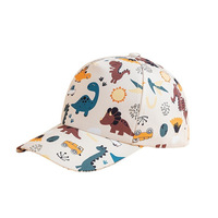Gorra de Béisbol Infantil de PVC con Estampado de Dinosaurios y Animales, Estilo Casual y Moderno, con Cierre a Presión para Niños