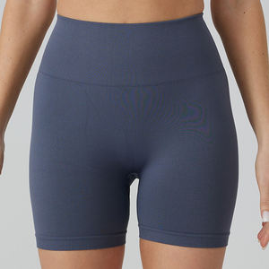 Vente en gros de shorts de gym pour femmes, taille haute, course à pied, en nylon, yoga athlétique, motard personnalisé, sans couture, short de yoga Troa Deportiva Mujer - Product Image 4