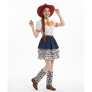 Costume de cosplay Jessie Cowgirl d'Halloween, robe et chapeau de poupée cowboy, déguisement de femme pour jeu de rôle inspiré du film d'animation - Product Image 4