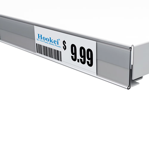 Hookei étagère de supermarché au détail en plastique PVC acrylique bande de données porte-étiquette de prix - Product Image 3