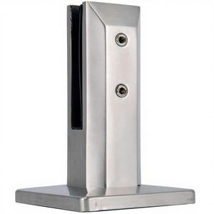 Serre-verre en acier inoxydable réglables à dos plat pour balustrade d'<span class=keywords><strong>escalier</strong></span>, couleur argent - Product Image 1