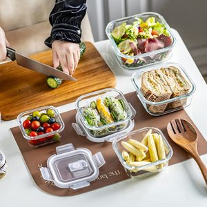 带盖密封玻璃食品储存容器（4 件套）防漏不含 BPA 玻璃容器，适用于汤、剩菜和膳食准备 - Product Image 2