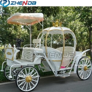 Carruaje de Princesa Cenicienta, Carruaje Blanco con Forma de Calabaza, Carruaje Eléctrico Romántico de Dos Filas para Bodas, Venta Directa de Fábrica - Product Image 3