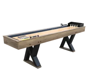 Hot Sale 9' LED Light Shuffleboard Table with Bowling Sets Indoor Sports Product for Enhanced Gameplay
