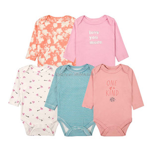 Ventes directes d'usine nouveau-né infantile à manches longues Onesie dors coton doux 5 pièces bébé enfant barboteuse d'été - Product Image 5