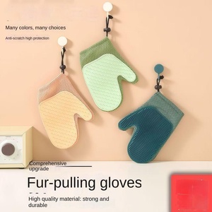 Gants auto-nettoyants portables en polyester de luxe pour enlever les poils de <span class=keywords><strong>chien</strong></span>, brosse anti-poils et collecteur de poils d'animaux - Product Image 5