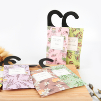 Sachets désodorisants parfumés à la rose et à la lavande pour placard et salon, avec crochet