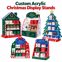 Support d'affichage en acrylique personnalisé pour Noël, présentoirs de comptoir pour les fêtes, étagères de produits cadeaux pour la vente au détail, présentoirs de merchandising pour points de vente