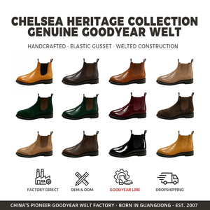 Botas Elásticas <span class=keywords><strong>para</strong></span> Hombre, Color Marrón Antiguo, Cuero Genuino, Construcción Goodyear, Botas de Piel con Cordones, Personalizadas, Venta al por Mayor, OEM, <span class=keywords><strong>ODM</strong></span> - Product Image 2