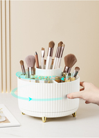 Porte-crayon de bureau, 5 fentes, organisateur de stylo de bureau rotatif à 360 degrés pour le stockage de bureau, fournitures de papeterie, pot de tasse