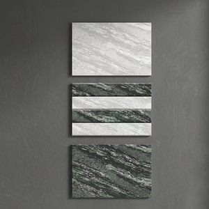 Carreaux muraux en céramique numérique vert naturel glacé 300x450mm aspect marbre brillant pour murs intérieurs de salle de bain - Product Image 1