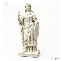 Statue de déesse grecque en marbre blanc, sculpture sculptée à la main, ange, déesse de l'harpe pour la décoration extérieure de villa, jardin, hôtel.