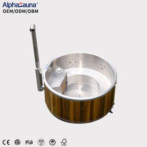 Ступеньки на крыльцо для гидромассажной ванны с дровяным пожаром, гибридная гидромассажная Ванна, открытый спа-салон с навесом и сертификатом CE - Product Image 1