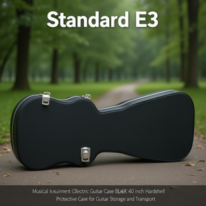 Estuche Rígido para Guitarra Eléctrica Estándar E3, Negro, 40 Pulgadas, Estuche Protector para Almacenamiento y Transporte de Guitarra - Product Image 3