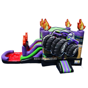 Structure gonflable 26 pieds Monster Combo Pelle Excavatrice pour garçons, avec toboggan aquatique et zone de saut, idéale pour fêtes d'anniversaire, <span class=keywords><strong>à</strong></span> <span class=keywords><strong>vendre</strong></span> - Product Image 1