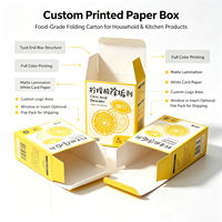 Boîte en carton pliable écologique et recyclable avec logo personnalisé, revêtement UV, gaufrage, pour emballage de nettoyant pour citrons, type tuck-end