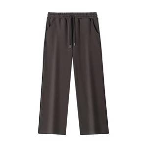Pantalon de survêtement large pour homme avec logo personnalisé, coupe ample et épaisse, taille mi-haute, grande taille, décontracté pour le quotidien - Product Image 3