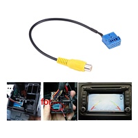 Cámara de respaldo para retrovisor de coche, adaptador de conector RCA, Cable de alambre para Volkswagen Adui Skoda, unidad principal Original, sistema de Radio MQB PQ MIB
