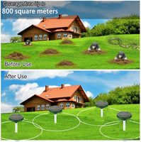 Répulsif solaire sonique étanche extérieur pour taupe répulsif pour campagnols répulsif pour marmotte répulsif antiparasitaire pour rongeurs Gopher