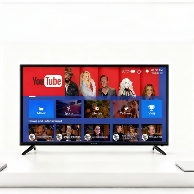 Verified Supplier Hotel TV Wall Mount T2 Smart TV 24-55 Inch HDTV LED LCD Screen with Android OS