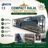 Chaîne d'abattage de volailles halal prête à l'emploi, équipement d'abattage de poulets Plug & Play