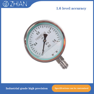 Manomètre radial et axial en acier inoxydable Y-60BFZY-100BFZY-150BFZ, résistant aux chocs et aux vibrations, rempli d'huile - Product Image 1