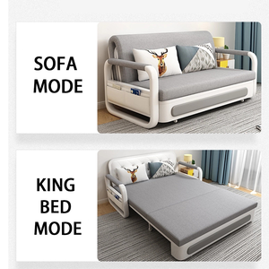 Sofá <span class=keywords><strong>Cama</strong></span> Extraíble Moderno de Alta Calidad con Sillón, Sofá Convertible de Tres Plazas - Product Image 4