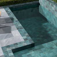 Les meilleurs types de carreaux de piscine en céramique antidérapante en porcelaine de Bali en pierre verte de jardin