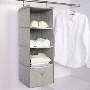 Washable <b>Wardrobe</b> Hanging Storage Featuring Pattern Hanging Closet with Drawers That Can Be Washed - Product Image 1