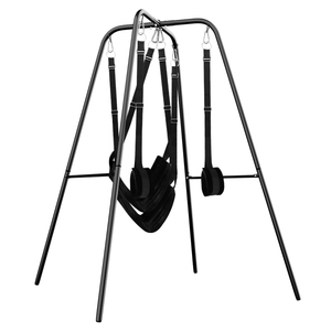 Columpio Sexual de Lujo de Terciopelo/Hierro/Aleación/Cinta con Esposas, Juguetes Seguros para S&M, BDSM, Fetichismo y Bondage, 100% Impermeable, Negro - Product Image 2