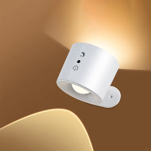 Rechargeable 3 Color Temperature LED Wall Light 360 Rotate Magnetic <b>Wireless</b> Bedroom Reading for Home - Product Image 5