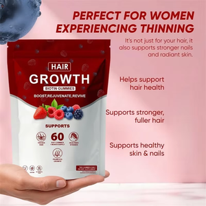 Low MOQ 10000 Mcg Healthy Candy Hair Growth Care Skin Nails Growth Wellness Gummy <strong>Lemonade</strong> Mixed Berry <strong>Flavor</strong> Biotin Gummies - Product Image 4