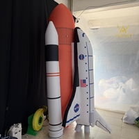 Fusée spatiale gonflable géante de 3 m de haut, navette gonflable géante pour événements pour enfants et foires scientifiques