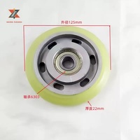 Galet de guidage d'ascenseur haute vitesse 125*22*6303, compatible avec les pièces de rechange d'ascenseur O*tS Sigm*. Polyuréthane/caoutchouc